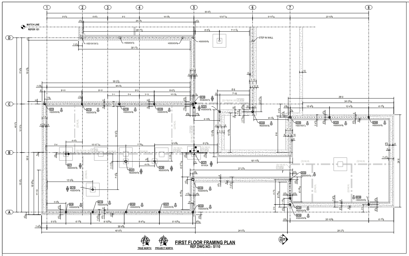 steel shop drawings example framing