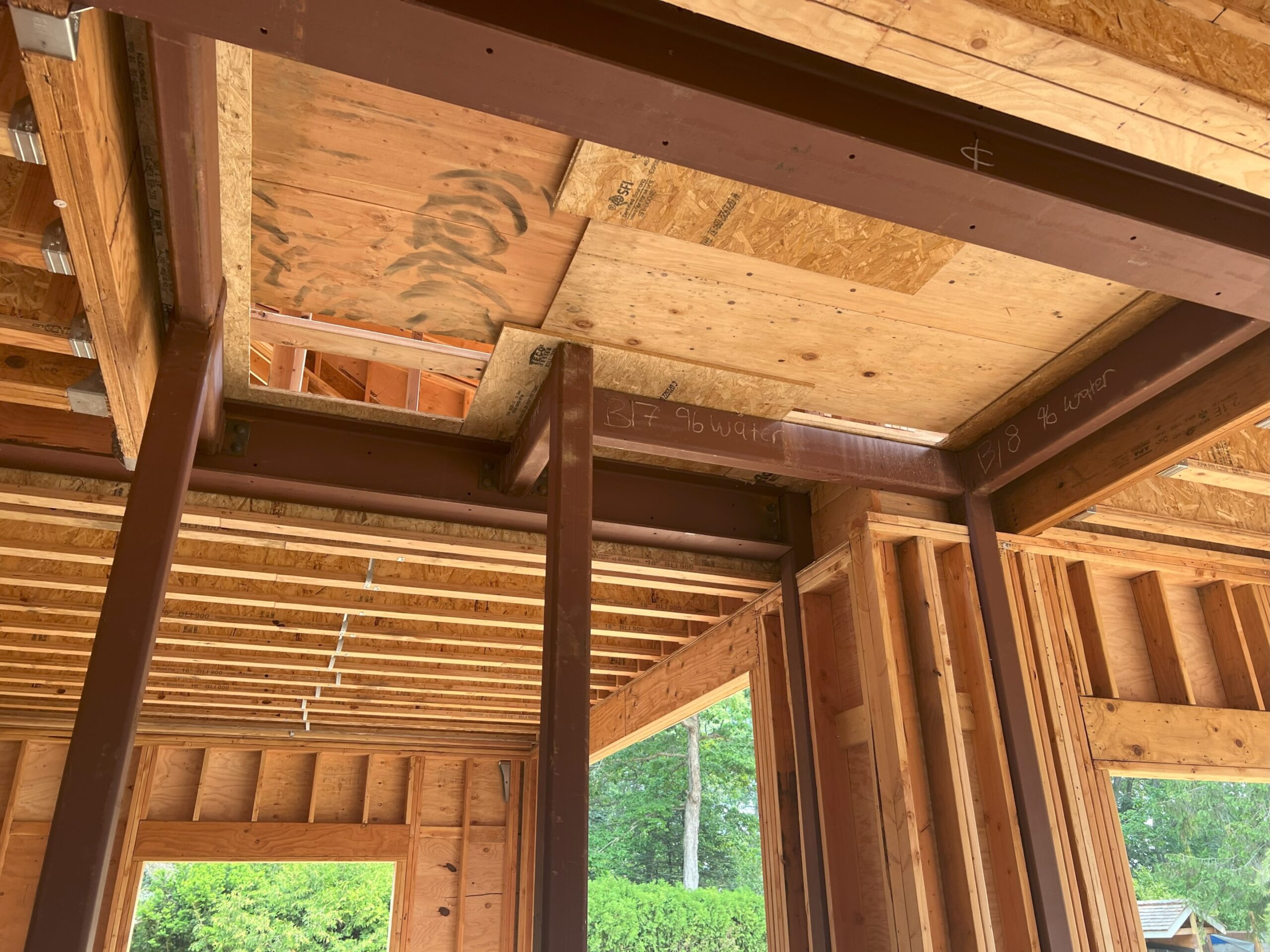 hybrid lumber and steel framing